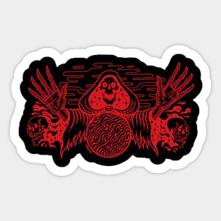 Black Magic Seer Red Print Sticker